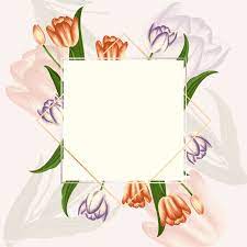 Download Premium Illustration Of Vintage Tulip Flower Frame Illustration Flower Frame Flower Drawing Flower Illustration