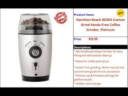 Hamilton beach 80365 custom grind hands free coffee grinder, platinum. Pin On Alllike
