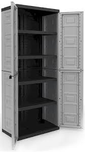 Daily Cheapskate Contico 4 Shelf Plastic Garage Storage Cabinet For 82 Shipped