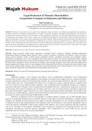 Alhamdulillah segalanya telah terjawab, ops piramid telah dilancarkan untuk membawa pulang rakyat malaysia yang terperangkap di mesir. Pdf Legal Protection Of Minority Shareholders Acquisition Company In Indonesia And Malaysia