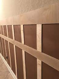 For our board and batten wall, we removed and replaced the existing baseboard (which was less than 1/4″ thick at the top) so that the battens (vertical if you have a really textured wall though (that's super noticeable) and want to make the wall totally smooth for your board and batten spacing, then i. Easy Diy Board And Batten Must Cover Textured Walls With First Layer And Tie It Into Existing Baseboards Diy Diy Wall Design Textured Walls Board And Batten