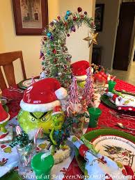 A Whimsical How The Grinch Stole Christmas Table Setting In 2020 Whimsical Christmas Decor Grinch Stole Christmas Grinch Christmas Tree