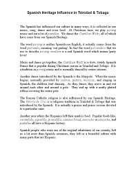 Translations of the word parang from english to russian and examples of the use of parang in a sentence with their translations: Spanish Heritage Influence In Trinidad Entertainment General