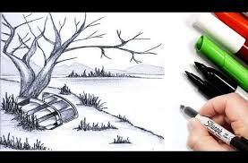 رسم منظر طبيعي سهل بالرصاص للمبتدئين رسم سهل تعليم رسم مناظر طبيعية سهله رسومات بالرصاص youtube pen books