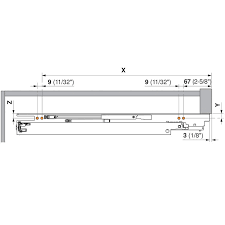 Install the drawer to check the position of the drawer front. Blum 563h5330b 21 Tandem Plus Blumotion 563h Full Ext Drawer Slide For 5 8 Drawer