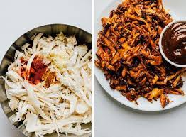Mushroom Pulled Pork Vegan Under 30 Minutes Recipe Mushroom Recipes Vegan Tasty Vegetarian Recipes Vegan Pulled Pork