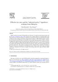 Property tax property tax is payable on all property including shops, factories and agricultural land. Pdf Effective Tax Rates And The Industrial Policy Hypothesis Evidence From Malaysia Chek Derashid Academia Edu