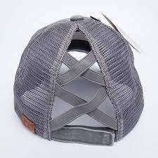Jeep Paw Criss Cross High Ponytail Hat Ponytail Hat Cross Designs Criss Cross