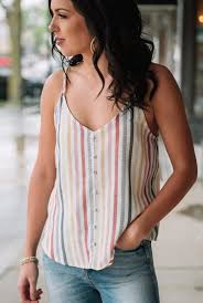 Black And White Striped Tank Top Outfit Easy Fashion Trends For Summer Button Front Tanks And Stripes Buckle Red Long Sleeve Tops Sleeveless Tshirt Cheap Womens Clothing