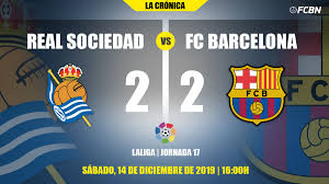 Barcelona und real madrid kämpfen um die meisterschaft. La Real Sociedad Y El Arbitro Dejan Al Barca A Media Remo