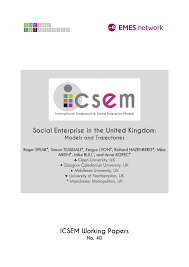 Pdf Social Enterprise In The United Kingdom Models And Trajectories