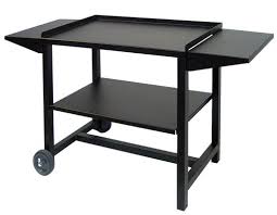 Outdoor garden table metal base wooden square restaurant dining table. Garden Trolley With Metal Side Tables Medium Bbq Store Spain