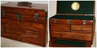 Star Machinist Chest With Round Mirror Chestnut Wooden Tool Boxes Tool Chest Machinist Tools