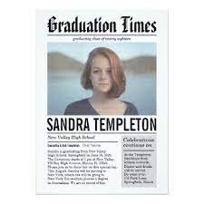 Have fun looking for graduation announcements and don't forget that they can be found in collections other than historical newspaper archives. Newspaper In Color Graduation Announcement Zazzle Com Graduation Announcements Graduation Invitations Graduation Party Invitations