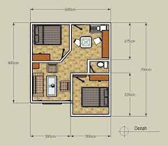 Contoh model rumah ukuran 6x7. 13 Gambar Dan Denah Rumah Ukuran 6x7 Motif Minimalis