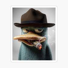 Perry the platypus smoking a cigar meme