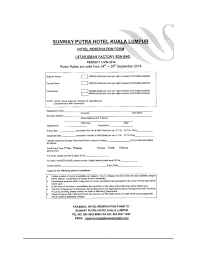 Sdn bhd is a company that is also known as a private limited company. Hotel Reservation Form I Star Ideas Factory Sdn Bhd Pefect Livin 2014