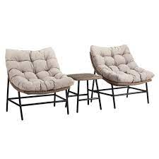 Hi guys, i am going to show video review on the top 10 best outdoor papasan chairs with cushion 2020 on the market. 3 Piece Outdoor Rattan Papasan Chairs And Side Table Set On Sale Overstock 21117621