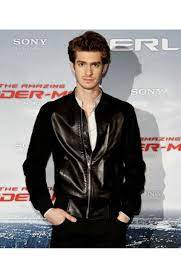 Spider Man 2 Primer Andrew Garfield Jacket Getmyleather Celebrities Leather Jacket Andrew Garfield Leather Bomber Jacket