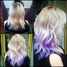 Blonde Hair Purple Dip Dye Purple Ombre Hair Dip Dye Hair Ombre Hair Blonde