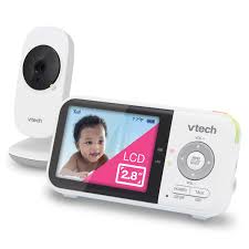 Amazon Com Vtech Vm819 Video Baby Monitor With 19hour Battery Life 1000ft Long Range Auto Night Vision 2 8 Screen 2way Audio Talk Temperature Sensor Power Saving Mode And Lullabies White Everything Else