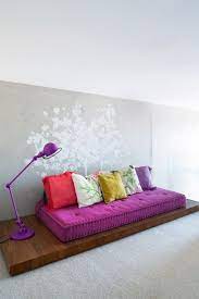 This scandinavian living room livens up its interior with small trees peppering its black, white and wooden space. 25 Comfortable Living Room Seating Ideas Without Sofa Living Room Seating Ideas Without Sofa Living Room Color Schemes Living Room Without Sofa