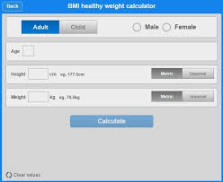 Bmi Healthy Weight Calculator Health Tools Nhs Choices