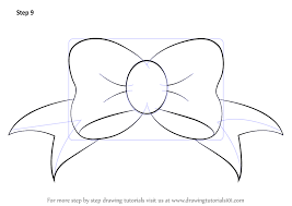 How to draw a ribbon bow in 10 steps: Learn How To Draw A Bow Everyday Objects Step By Step Drawing Tutorials