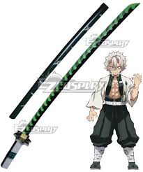 Demon slayer sanemi shinazugawa sword: Tv Film Game Replica Blades Sanemi Shinazugawa Green Nichirin Sword Katana Metal Demon Slayer Collectibles Blakpuzzle Com