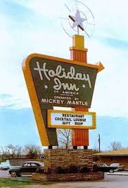 The Mickey Mantle Holiday Inn sat where modern day Lowe's is located 📍2600  S Rangeline ______ JOPLIN, Mo. — “Photo from 1957, at 2600 Rangeline Rd.  Joplin,Mo. The only Holiday Inn to