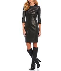 Antonio Melani Luxury Collection Abigail Genuine Leather Dress Leather Dress Dress Picture Cocktail Dress Party
