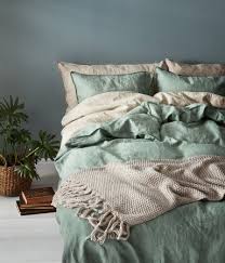 Washed Linen Duvet Cover Set Dusky Green Home H M Us Washed Linen Duvet Cover Duvet Cover Sets Bed Linens Luxury
