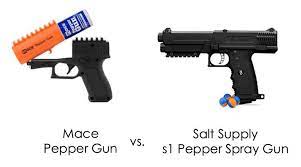 Salt Supply S1 Pepper Spray Vs Mace Pepper Gun 2 0 With Strobe Led Salt Supply Co
