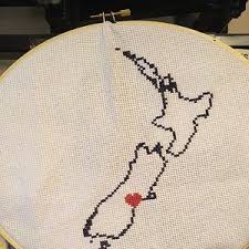 New Zealand Map Cross Stitch Pattern The Original Map Cross Etsy Cross Stitch Patterns Easy Cross Stitch Patterns Stitch Patterns
