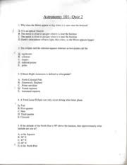 Tobacco trivia (health issues quiz questions): Astronomy Quiz 2 Astronomy 101 Quiz 2 1 Why Does The Moon Appear So Big When It Is Seen Near The Horizon S It Is An Optical Illusion B The Moon Is Course Hero