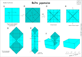 Découpez, pliez, collez les languettes : Lesdoigtsnoirs Diy Boite Carree Facon Origami