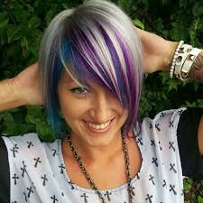 Pretty short hairstyles for girls. Great Color Placement Beautiful Bold Colors And Stunning Platinum Hair Styles Funky Hair Colors Cute Hairstyles For Short Hair