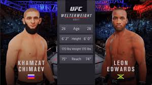 Chimaev at ufc fight night on tapology. Ufc 4 Khamzat Chimaev Vs Leon Edwards Youtube
