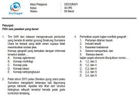 Prediksi Soal Un Sma Geografi Paket B Dan Kunci Jawaban Cari Soal