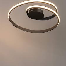 Black lighting will create a dramatic look to a modern room. Ceiling Light Black Led With Double Rounded Knot Keane