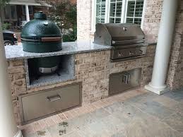 green egg built in outdoor kitchen