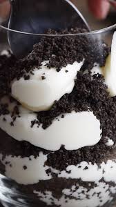 This oreo cheesecake is thick and creamy with delicious cookies and cream flavors! Cookies And Cream Cheesecake Parfaits Video Cooking Recipes Desserts Cookies And Cream Cheesecake Desserts