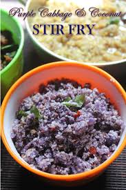 Purple Cabbage Coconut Stir Fry Recipe Purple Cabbage Thoran Recipe Yummy Tummy Cabbage Recipes Stir Fry Recipes Cabbage Curry