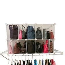 Hang purses in the closet using shower curtain rings. Luxury Living Park A Purse Modular Organizer Clear Target