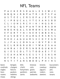 nfl teams word search wordmint