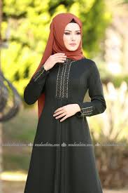 Moda Selvim Nakisli Kislik Ferace Mds2096 S Haki Moda Dikis Nakis