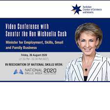 Michaelia clare cash (born 19 july 1970) is an australian politician. Australian Chamber Of Commerce And Industryvideo Conference In Recognition Of National Skills Week With Senator The Hon Michaelia Cash Minister For Employment Skills Small And Family Business Australian Chamber Of Commerce