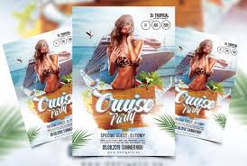 Time to introduce the color collections in our flyer showcase. Cruise Summer Party Free Psd Flyer Template Psdflyer