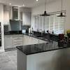 Dark grey kitchens with white worktops ikea bedside cabinets. 1