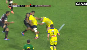 On canal + and france 2). Video Catastrophe Pour Le Stade Toulousain Second Carton Rouge Pour Richie Arnold Contre Clermont Actu Rugby